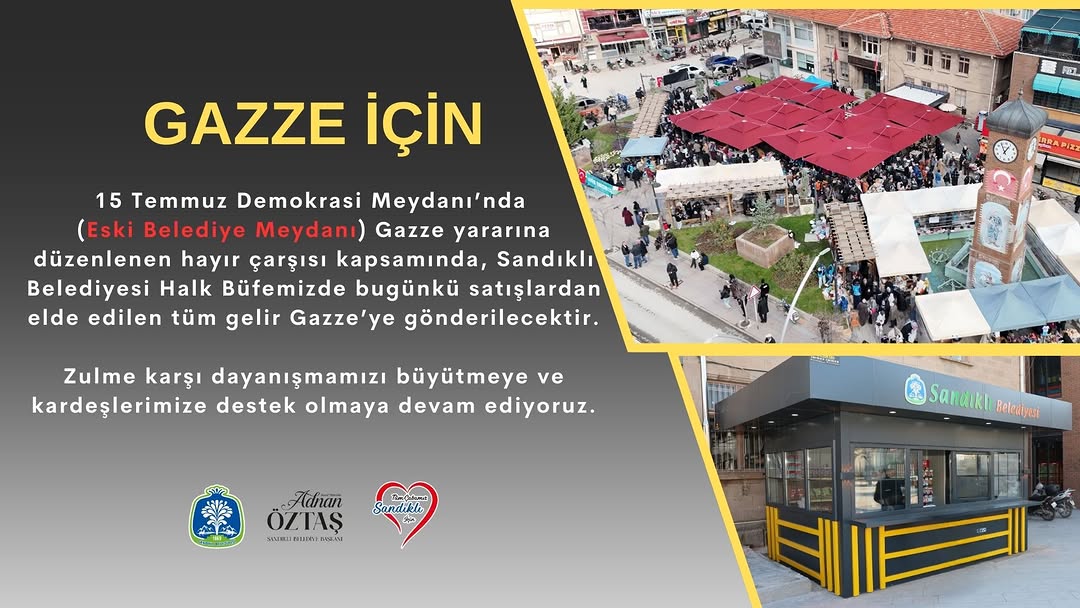 Sandıklı Belediyesi'nden Gazze'ye Destek Kampanyası