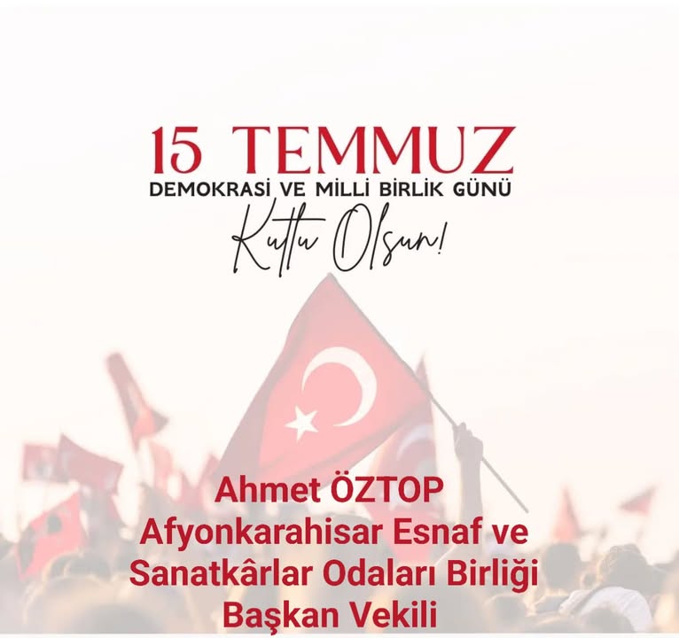 Demokrasi ve Milli Birlik Günü Kutlama Mesajı
