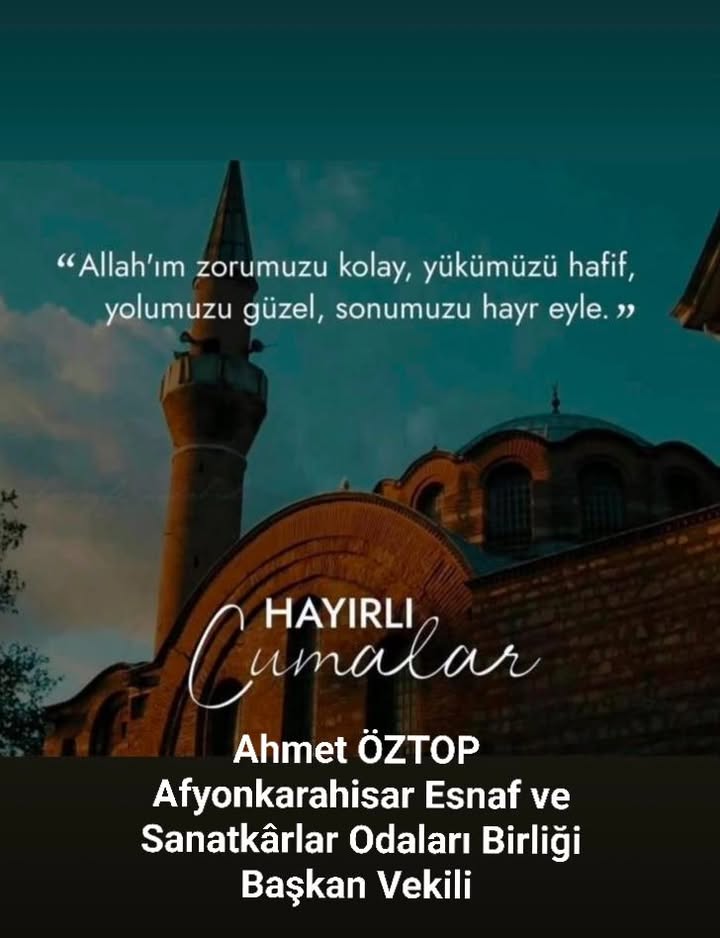 Sandıklı Esnaf ve Sanatkârlar Odası Başkanlığından Güncel Duyuru