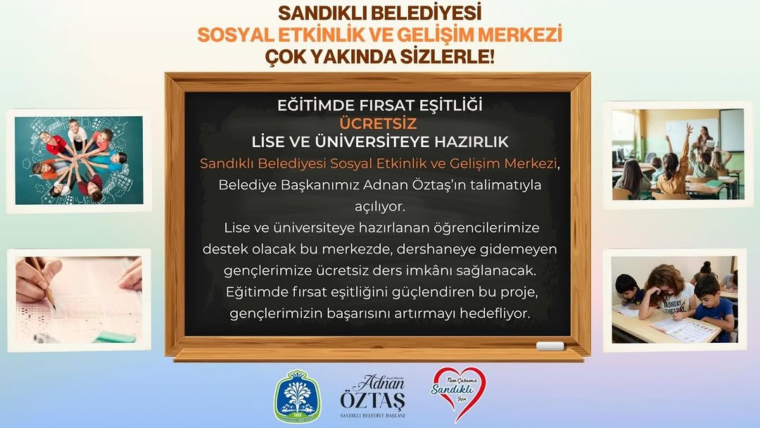 Sandıklı Belediyesi'nden Gençlere Eğitimde Büyük Destek