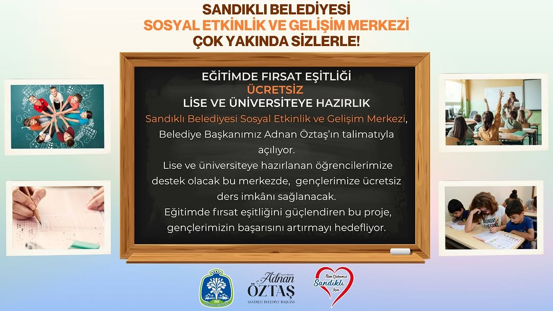 Sandıklı Belediyesi'nden Gençlere Eğitimde Destek