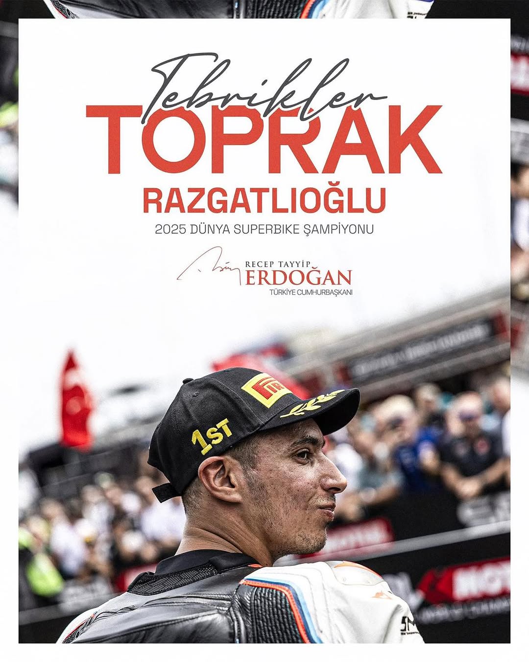 Toprak Razgatlıoğlu'na 2025 Dünya Superbike Şampiyonluğu Tebriği
