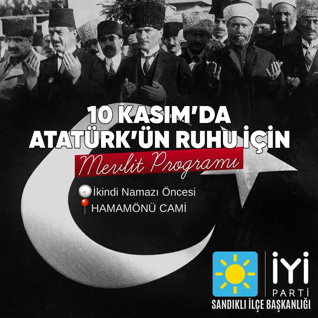 Atatürk'ü Anma Programı Duyurusu