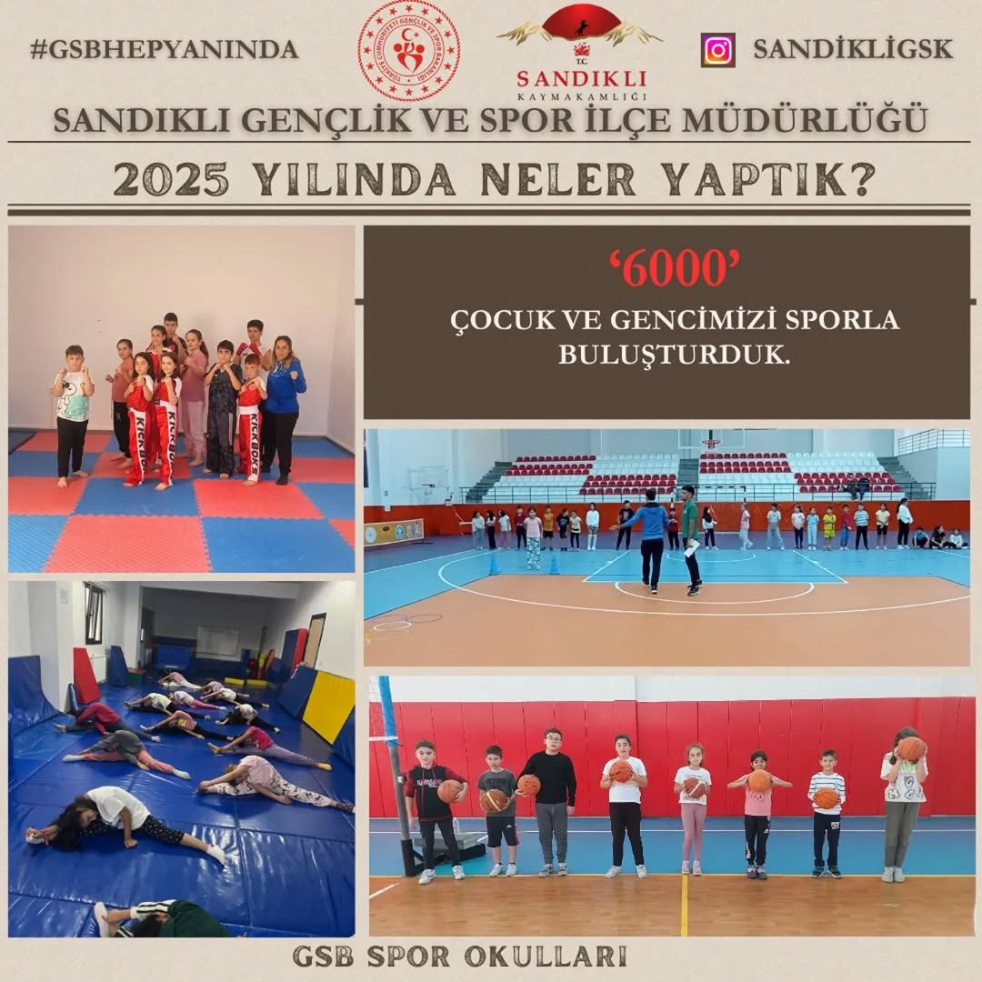 Sandıklı Kaymakamlığı'ndan Spor Branşlarında Eğitim Desteği