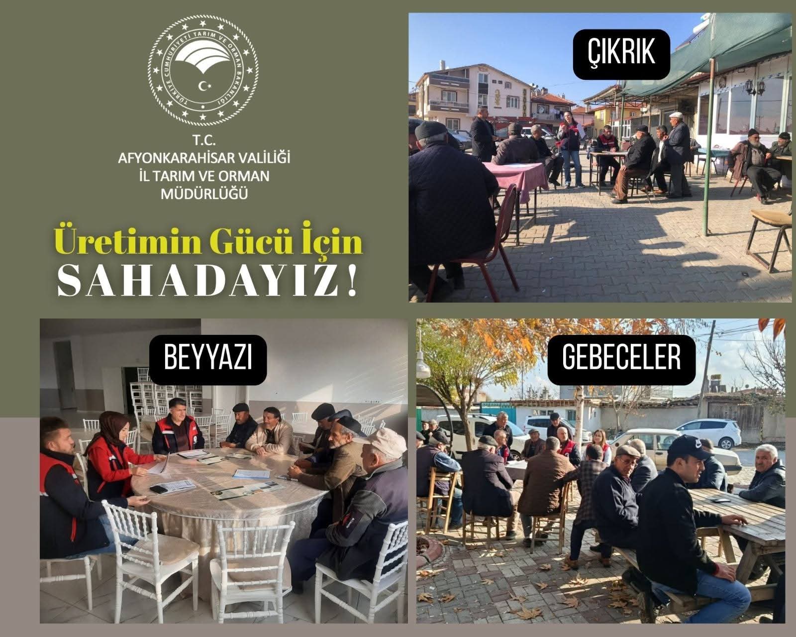Afyonkarahisar da Üretimin Gücü İçin Sahada Çalışmalar Sürüyor